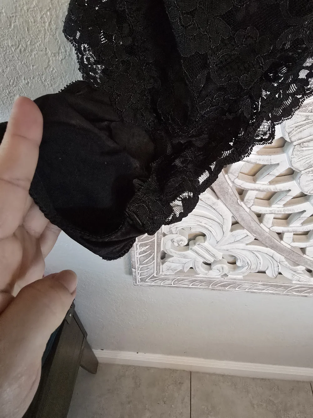 Victoria’s Secret Vintage TEDDY Bodysuit Black Lace LINGERIE Bra 34B